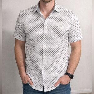 Michael Kors Men’s Short Sleeve Button-Up Shirt | XL